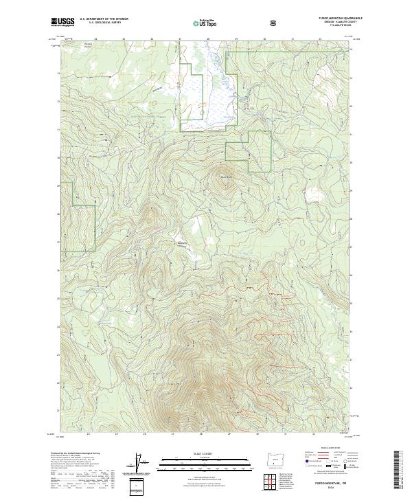 Fuego Mountain, OR — USGS 7.5-minute topo (2024)