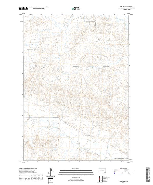 Hermosa NE, SD — USGS 7.5-minute topo (2021)
