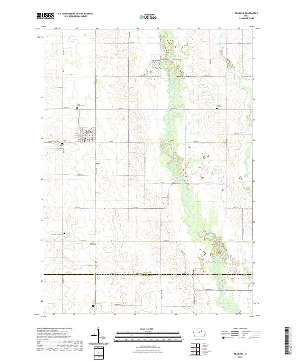 Readlyn, IA — USGS 7.5-minute topo (2022)