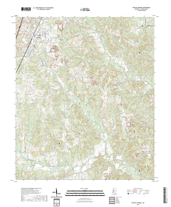 Crystal Springs, MS — USGS 7.5-minute topo (2024)