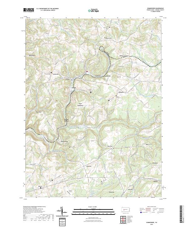 Commodore, PA — USGS 7.5-minute topo (2023)