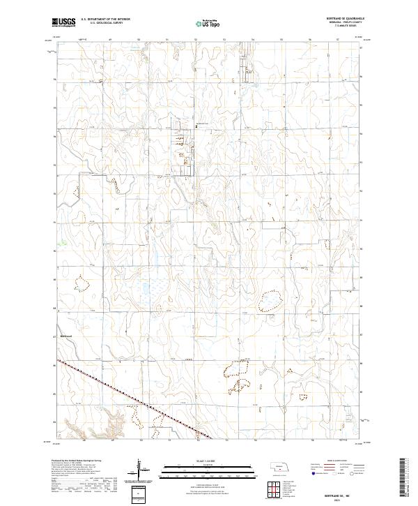Bertrand SE, NE — USGS 7.5-minute topo (2021)