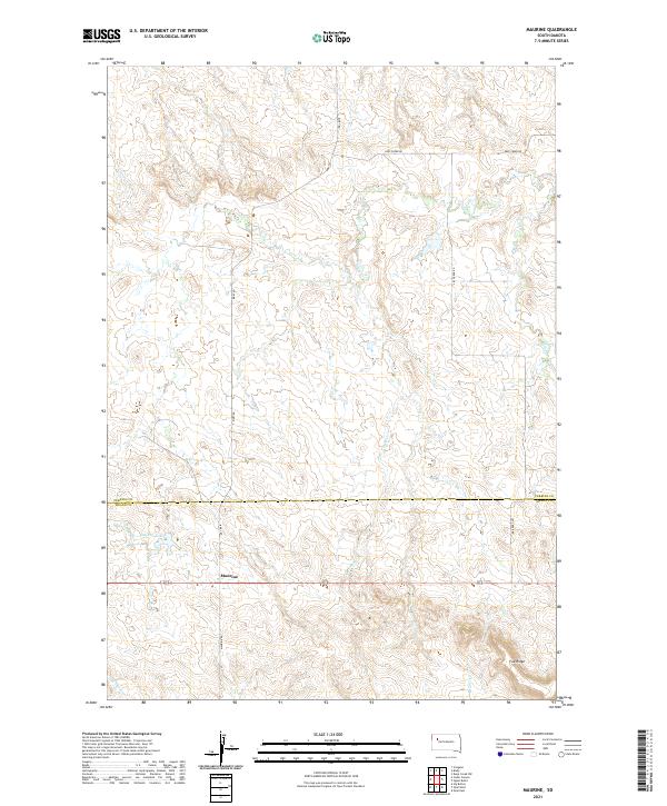 Maurine, SD — USGS 7.5-minute topo (2021)