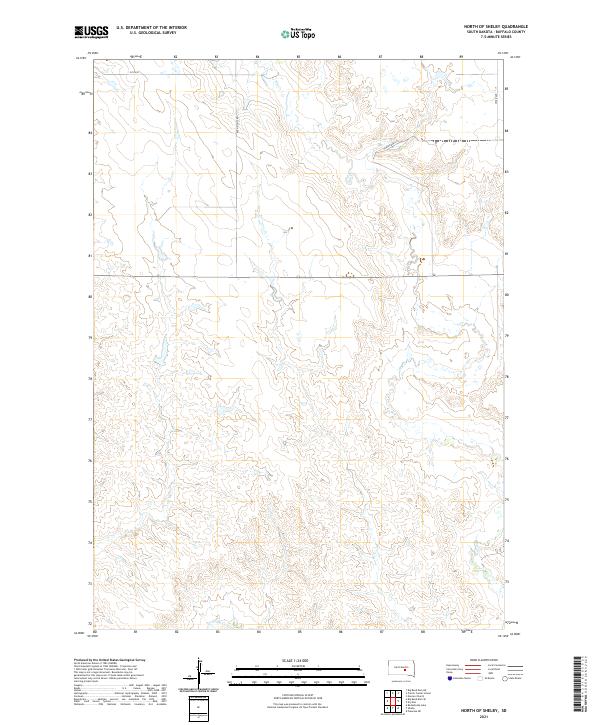 North of Shelby, SD — USGS 7.5-minute topo (2021)