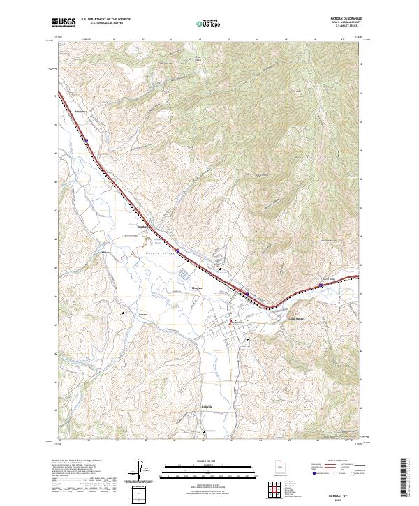 Morgan, UT — USGS 7.5-minute topo (2023)