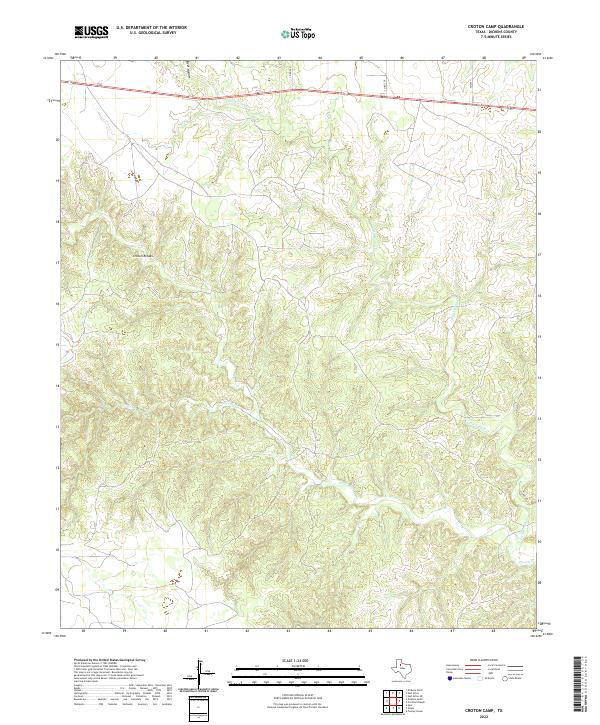 Croton Camp, TX — USGS 7.5-minute topo (2022)