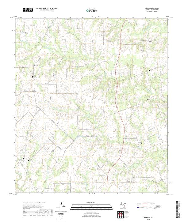 Moravia, TX — USGS 7.5-minute topo (2022)