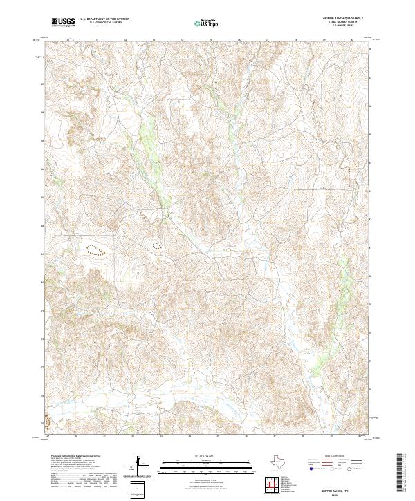 Griffin Ranch, TX — USGS 7.5-minute topo (2022)