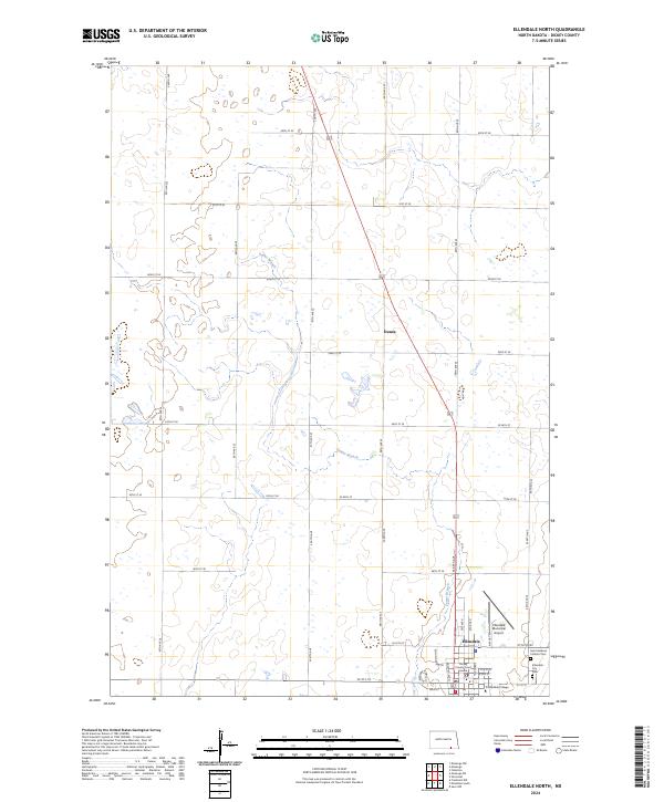 Ellendale North, ND — USGS 7.5-minute topo (2024)