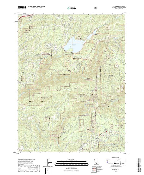Sly Park, CA — USGS 7.5-minute topo (2021)