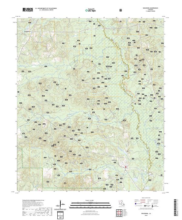 Goldonna, LA — USGS 7.5-minute topo (2024)