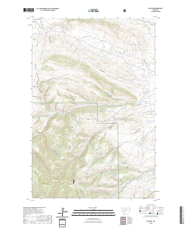 Watson, MT — USGS 7.5-minute topo (2024)
