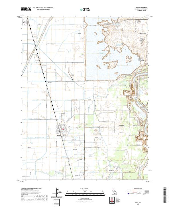 Biggs, CA — USGS 7.5-minute topo (2021)