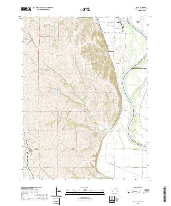Julian, NE-MO-IA — USGS 7.5-minute topo (2021)