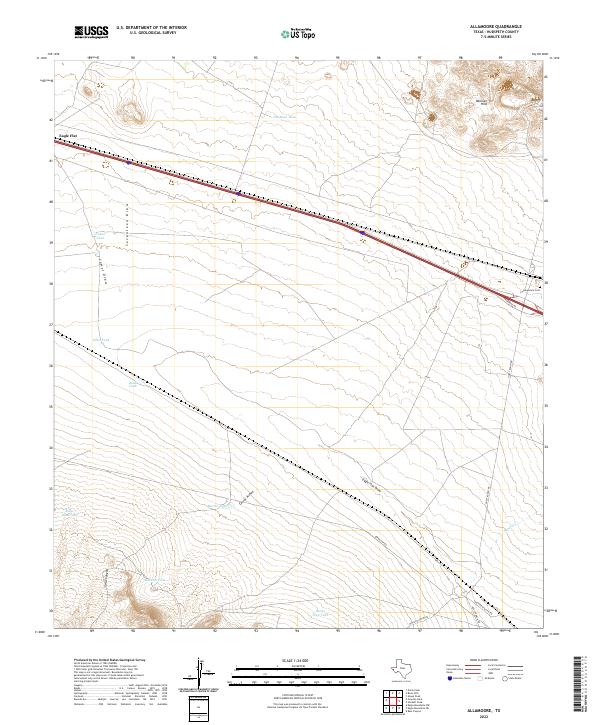 Allamoore, TX — USGS 7.5-minute topo (2022)