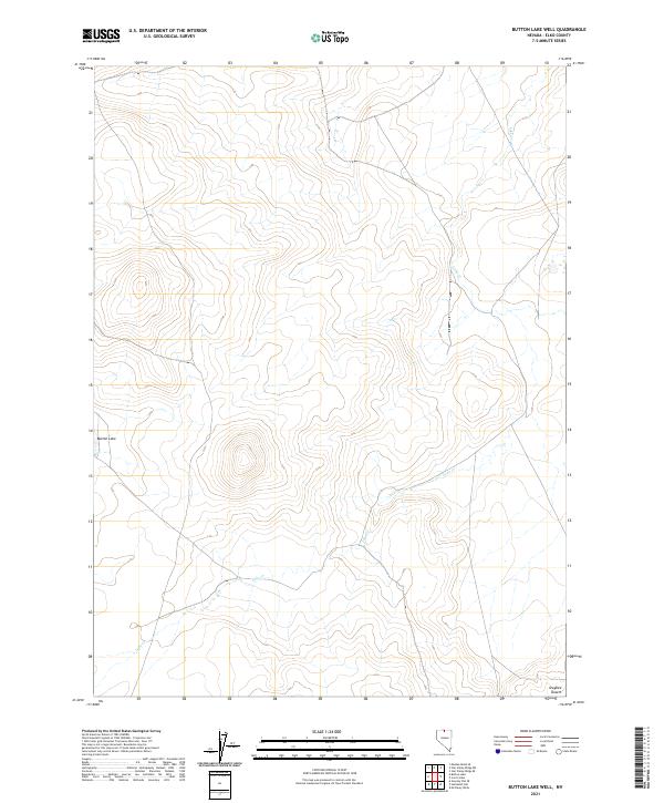 Button Lake Well, NV — USGS 7.5-minute topo (2021)