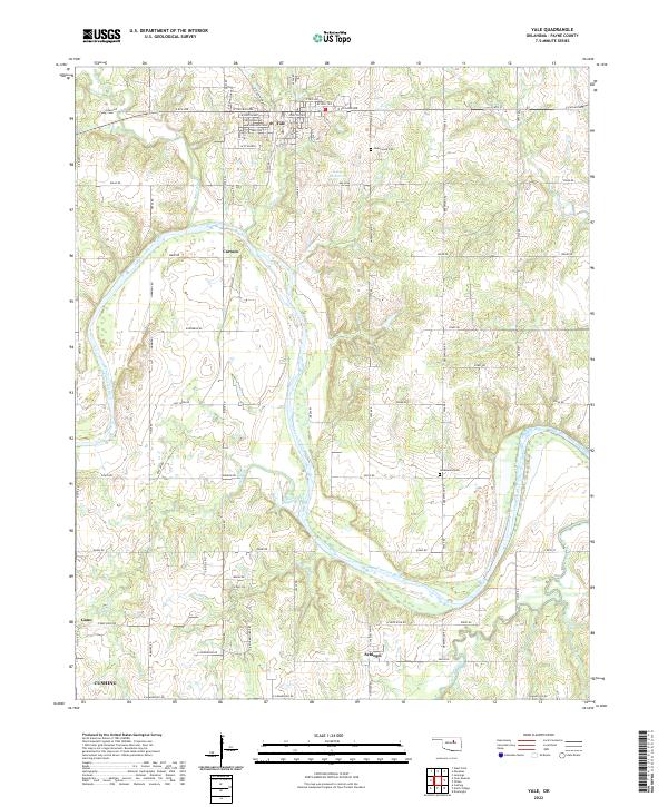 Yale, OK — USGS 7.5-minute topo (2022)