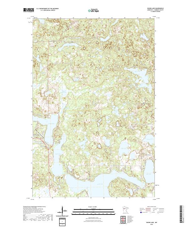 Skunk Lake, MN — USGS 7.5-minute topo (2022)