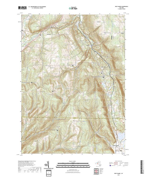 West Danby, NY — USGS 7.5-minute topo (2023)