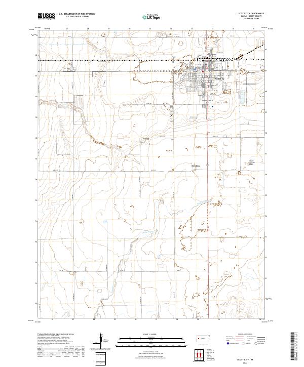 Scott City, KS — USGS 7.5-minute topo (2022)