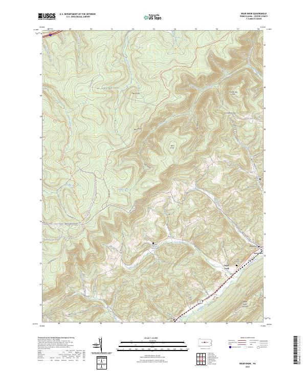 Bear Knob, PA — USGS 7.5-minute topo (2023)