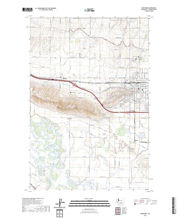 Sunnyside, WA — USGS 7.5-minute topo (2023)