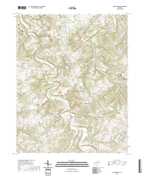 Allen Springs, KY — USGS 7.5-minute topo (2022)
