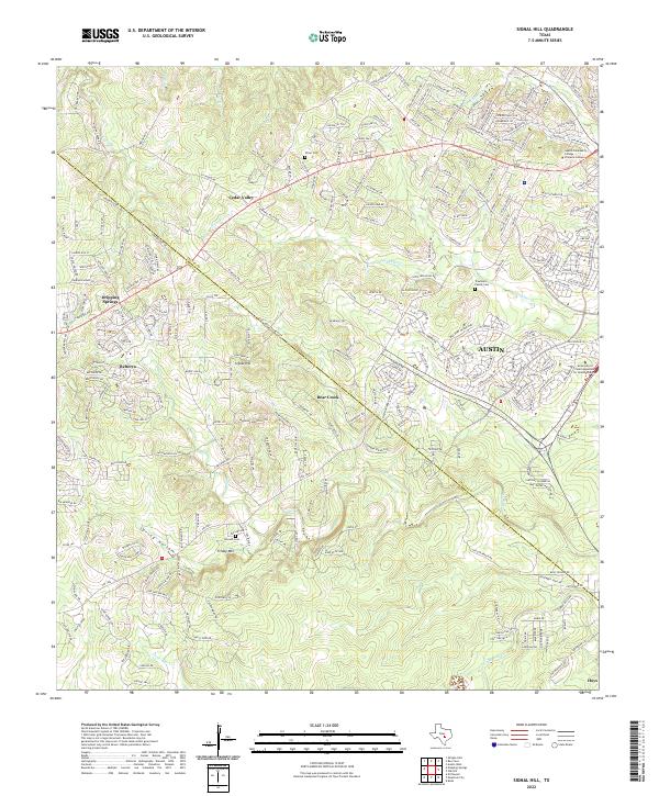 Signal Hill, TX — USGS 7.5-minute topo (2022)
