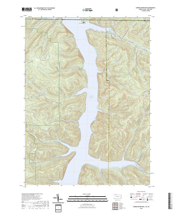 Cornplanter Run, PA-NY — USGS 7.5-minute topo (2023)