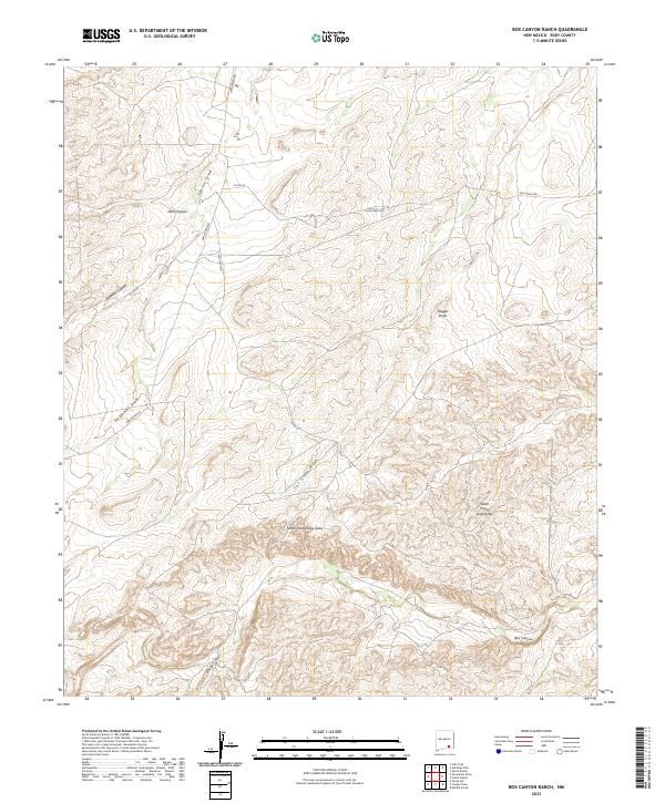 Box Canyon Ranch, NM — USGS 7.5-minute topo (2023)