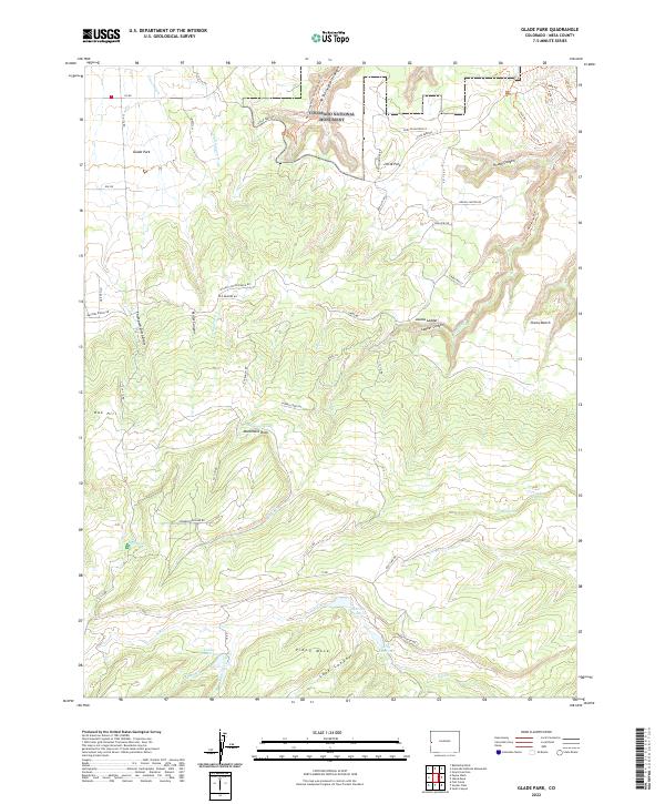 Glade Park, CO — USGS 7.5-minute topo (2022)