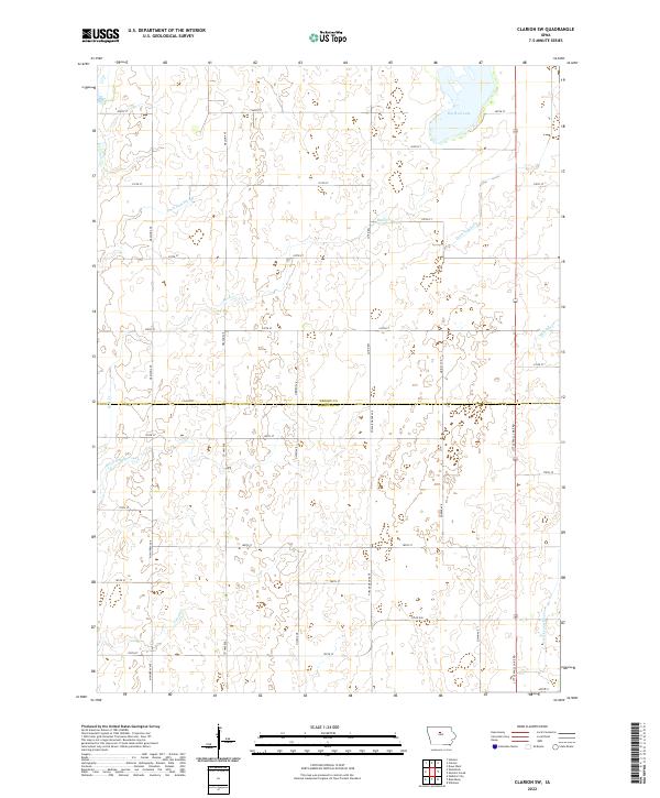 Clarion SW, IA — USGS 7.5-minute topo (2022)