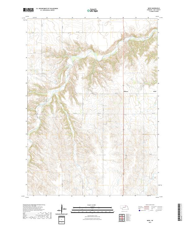 Meek, NE — USGS 7.5-minute topo (2021)