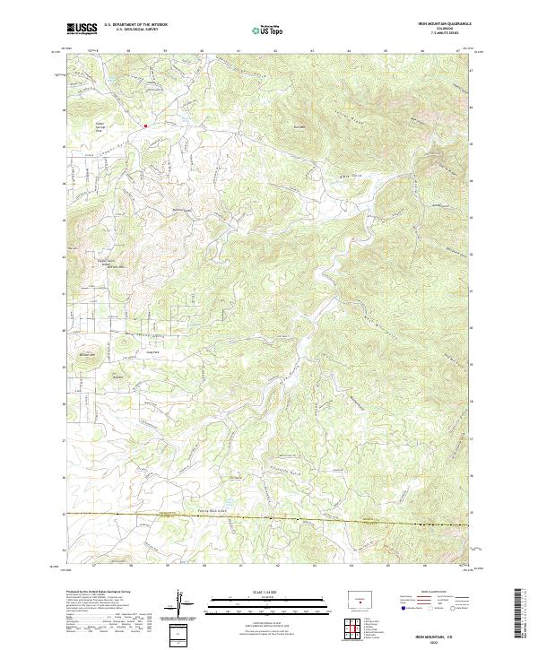 Iron Mountain, CO — USGS 7.5-minute topo (2022)