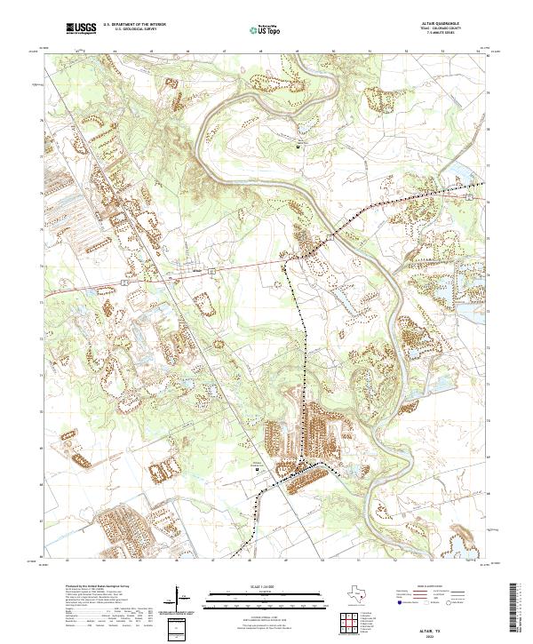 Altair, TX — USGS 7.5-minute topo (2022)