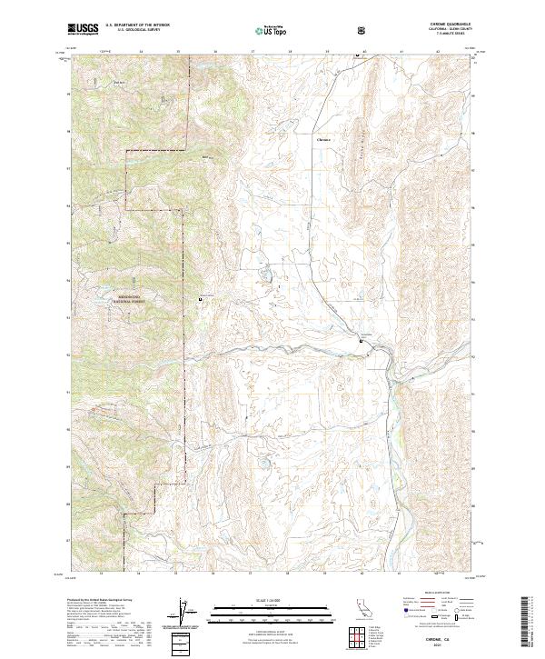 Chrome, CA — USGS 7.5-minute topo (2021)