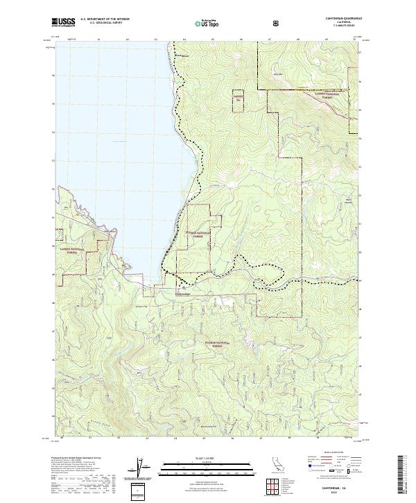 Canyondam, CA — USGS 7.5-minute topo (2022)