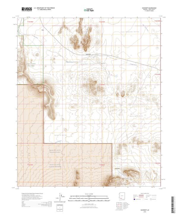 Gunsight, AZ — USGS 7.5-minute topo (2026)