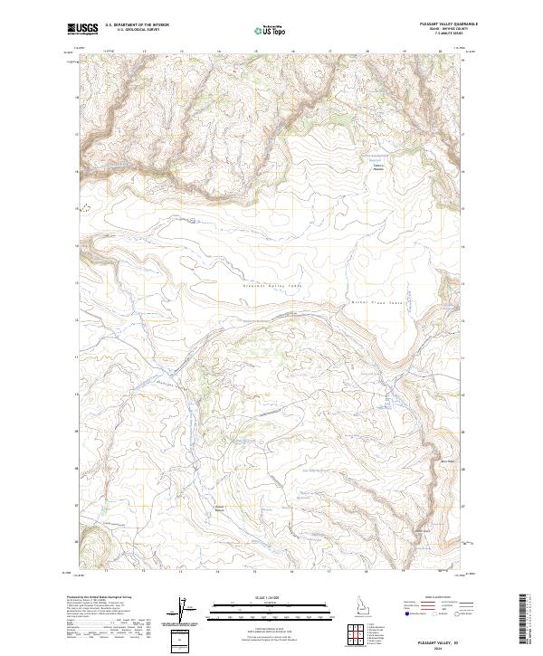 Pleasant Valley, ID — USGS 7.5-minute topo (2024)