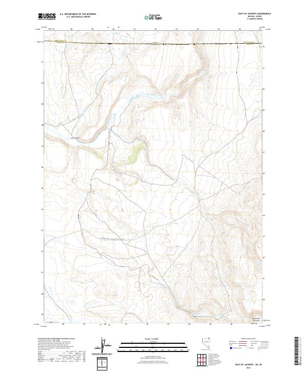East of Jackpot, NV-ID — USGS 7.5-minute topo (2021)