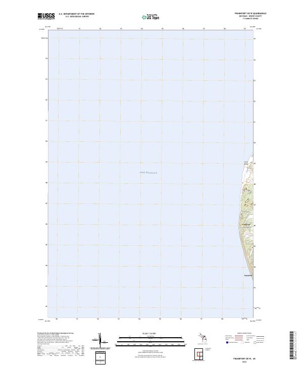 Frankfort OE W, MI — USGS 7.5-minute topo (2023)