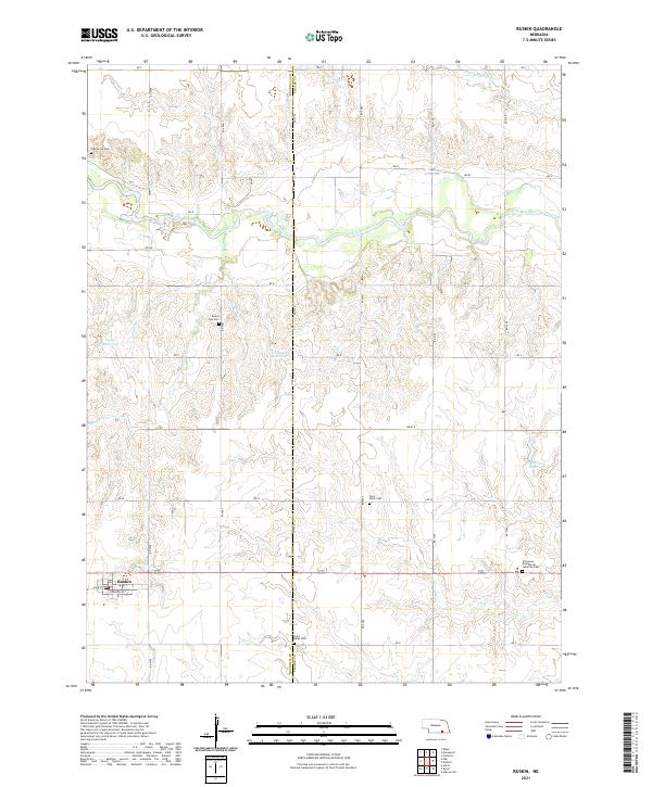 Ruskin, NE — USGS 7.5-minute topo (2021)