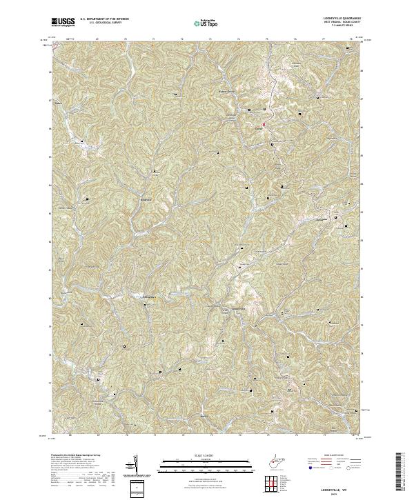 Looneyville, WV — USGS 7.5-minute topo (2023)