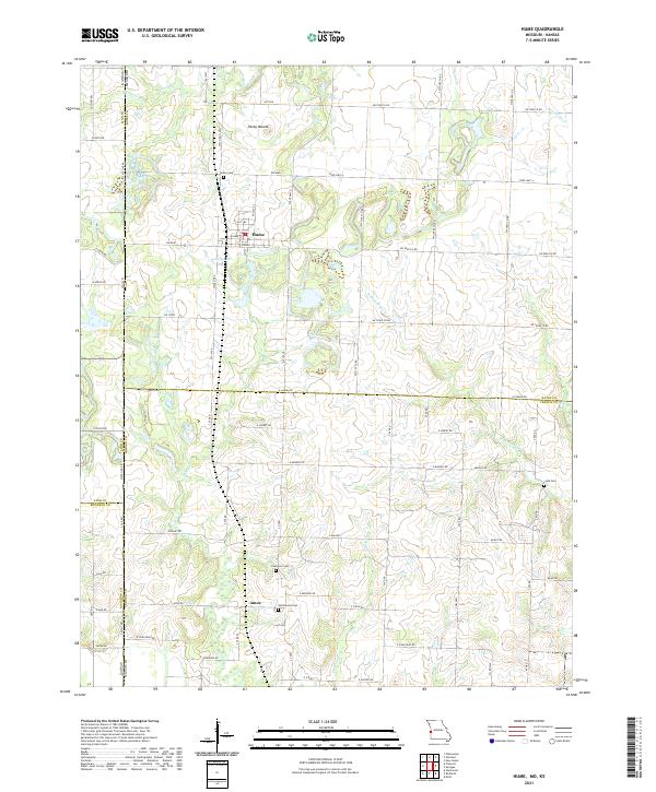 Hume, MO-KS — USGS 7.5-minute topo (2021)