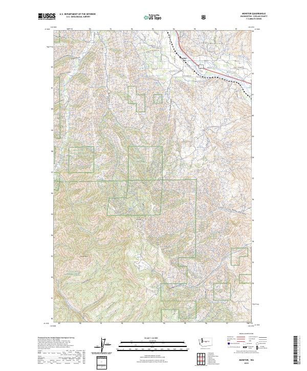 Monitor, WA — USGS 7.5-minute topo (2023)