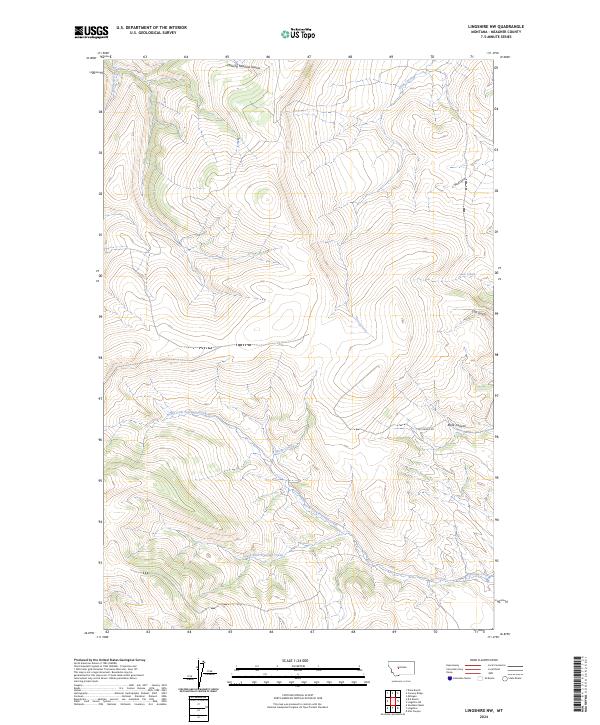 Lingshire NW, MT — USGS 7.5-minute topo (2024)