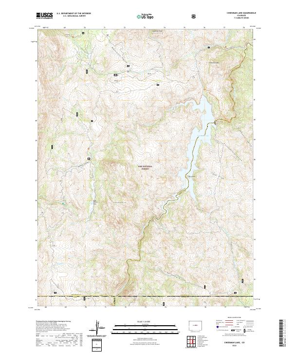 Cheesman Lake, CO — USGS 7.5-minute topo (2022)
