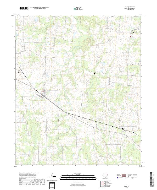 Como, TX — USGS 7.5-minute topo (2022)