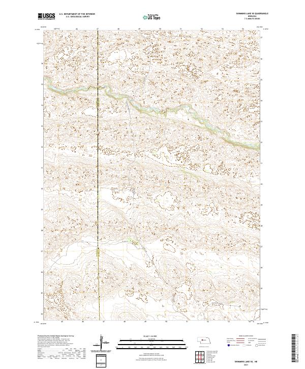 Shimmins Lake SE, NE — USGS 7.5-minute topo (2021)