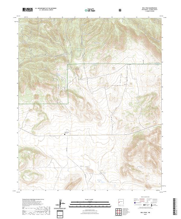 Bell Peak, NM — USGS 7.5-minute topo (2023)